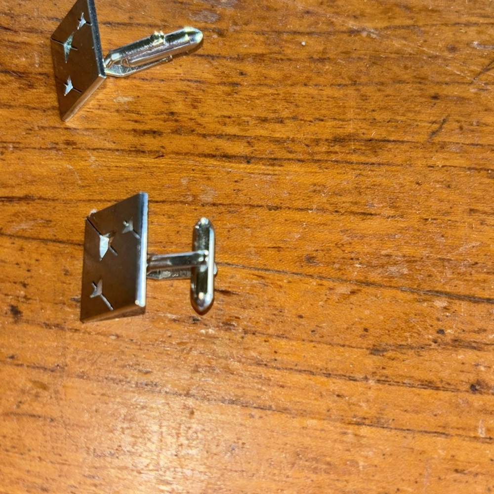 Vintage Swank Marked Rectangular Mid-Century Silv… - image 6